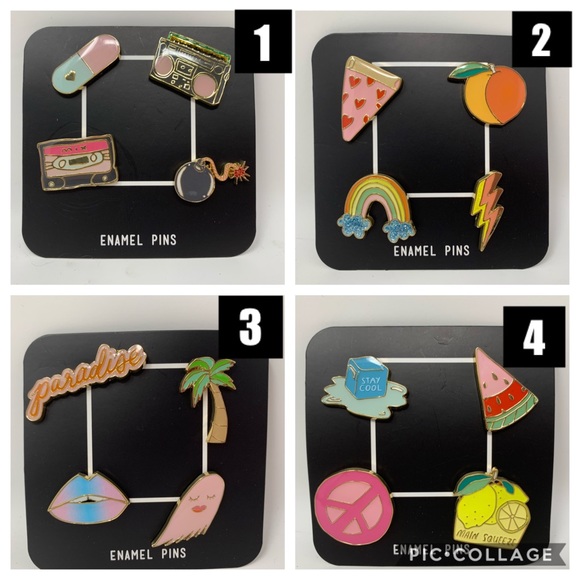 twelvenyc Jewelry - 4/$25 NEW Enamel Lapel Foodie Purse Pins